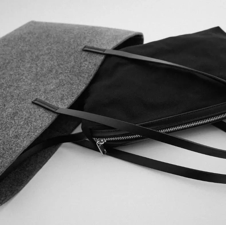 felt shoulder bag